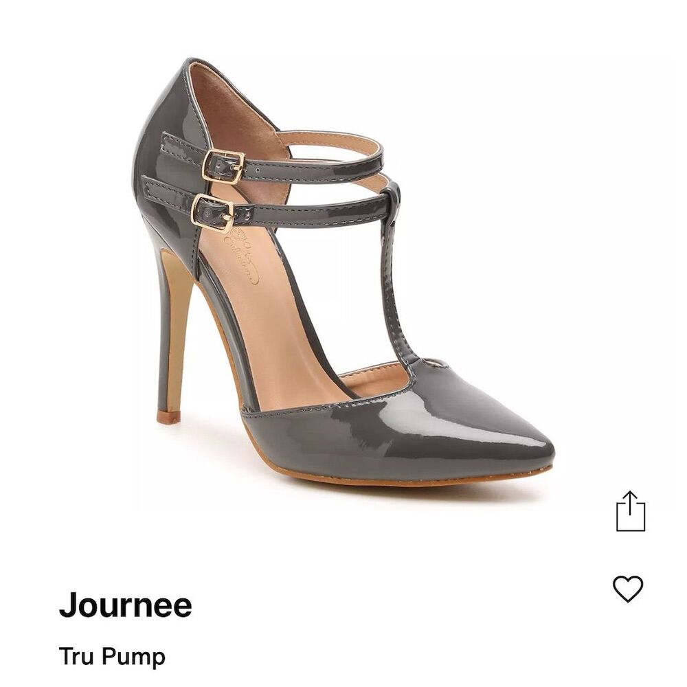 Journee Collection Women's Gray Pointed Toe Stiletto Pumps Size 11